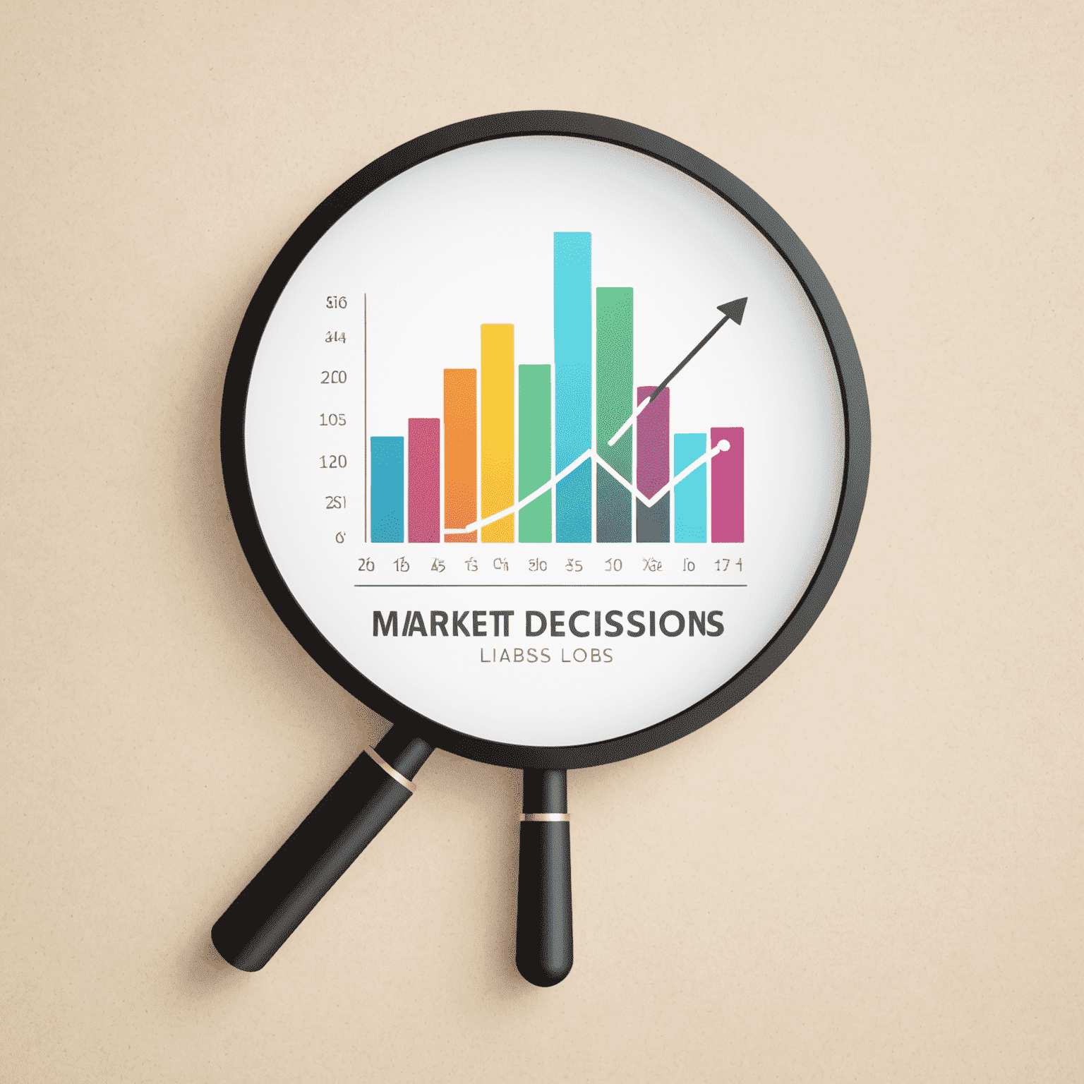 Market Decision Labs logo - A stylized graph with rising trend line and a magnifying glass