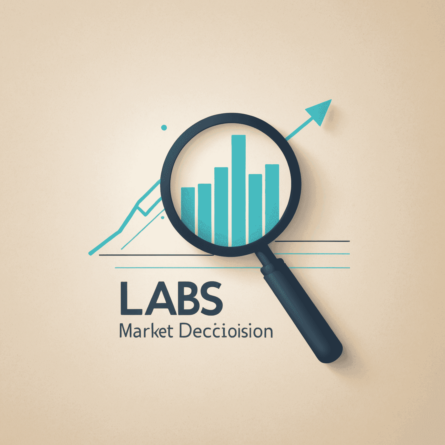 Market Decision Labs logo - A stylized graph with rising trend line and a magnifying glass