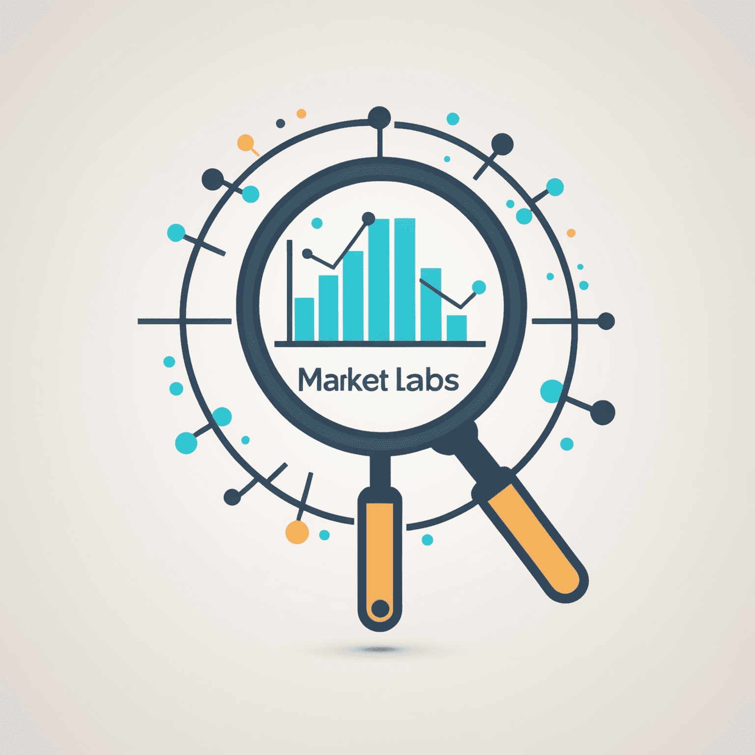 Market Decision Labs logo - A stylized graph with rising trend line and a magnifying glass